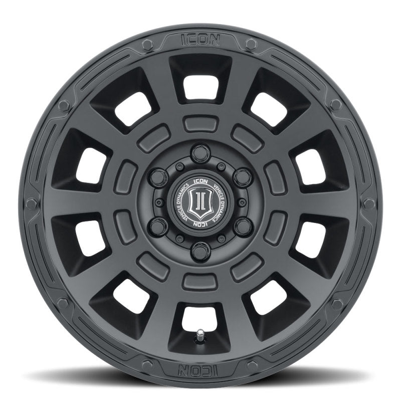 ICON Thrust 17x8.5 6x135 6mm Offset 5in BS Satin Black Wheel-LTW Motorsports