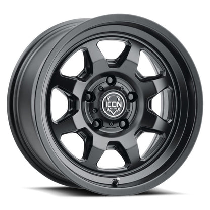 ICON Nuevo 17 X 8.5 5 X 4.5 0mm Offset 4.75in BS Satin Black-LTW Motorsports