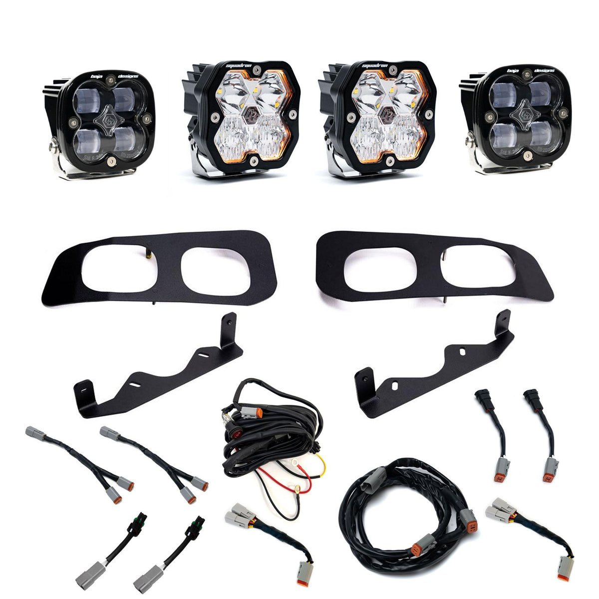 Squadron 2.0 Sport/Squadron Sae Dual Fog Pocket Light Kit Ford 2023-26 F-250/350 Super Duty Clear Baja Designs