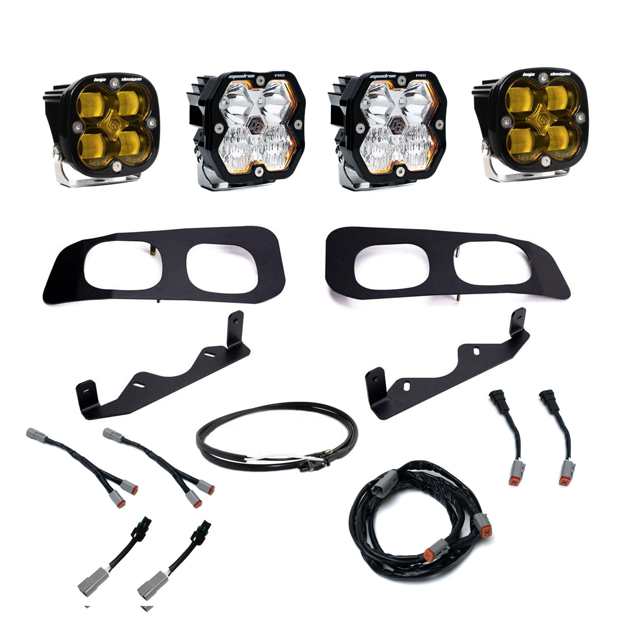 Squadron 2.0 Pro/Squadron Sae Dual Fog Pocket Light Kit Ford 2023-26 F-250/350 Super Duty Upfitter Baja Designs