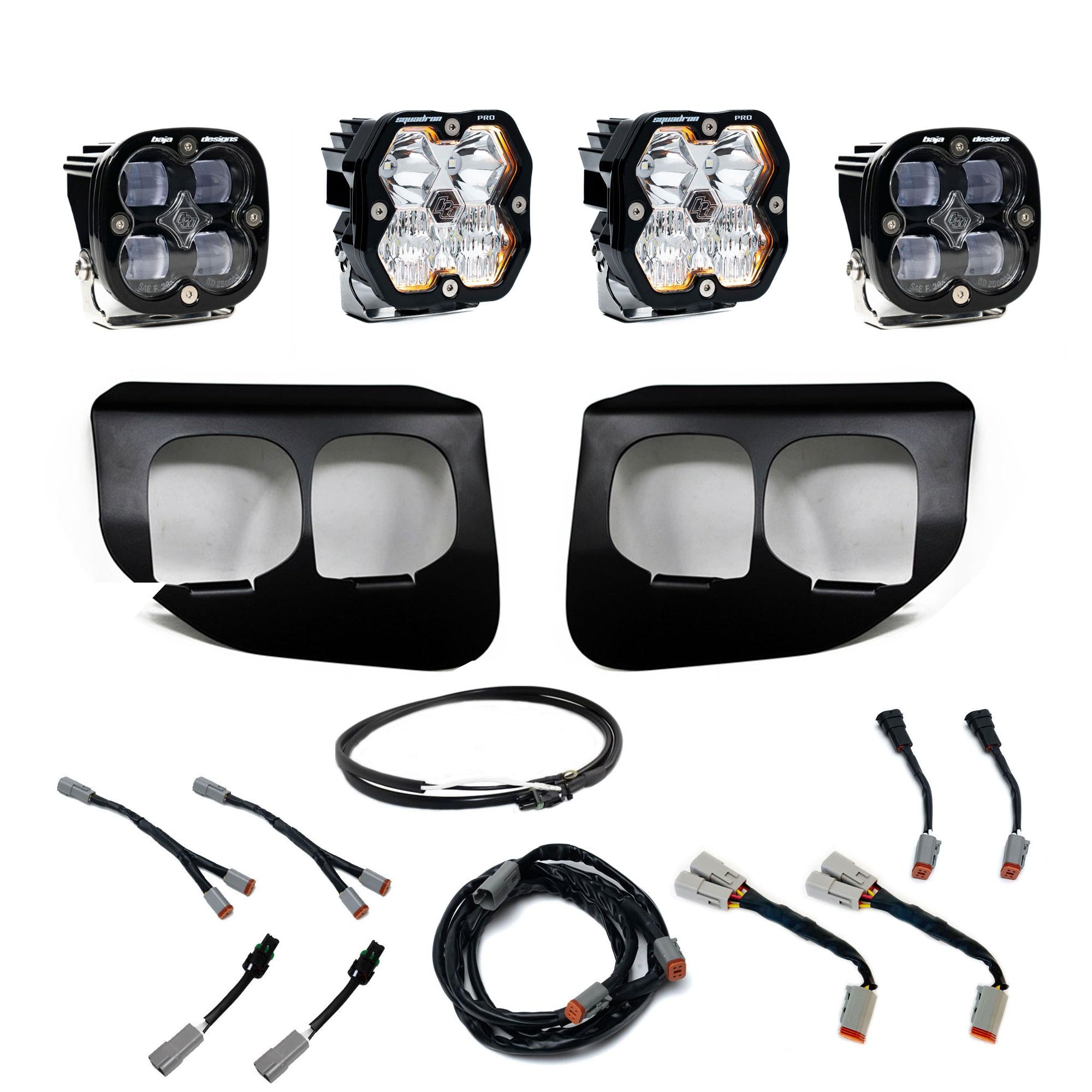 Squadron 2.0 Pro/Squadron Sae Dual Fog Pocket Light Kit Ford 2020-22 F-250/350 Super Duty Clear Upfitter Baja Designs