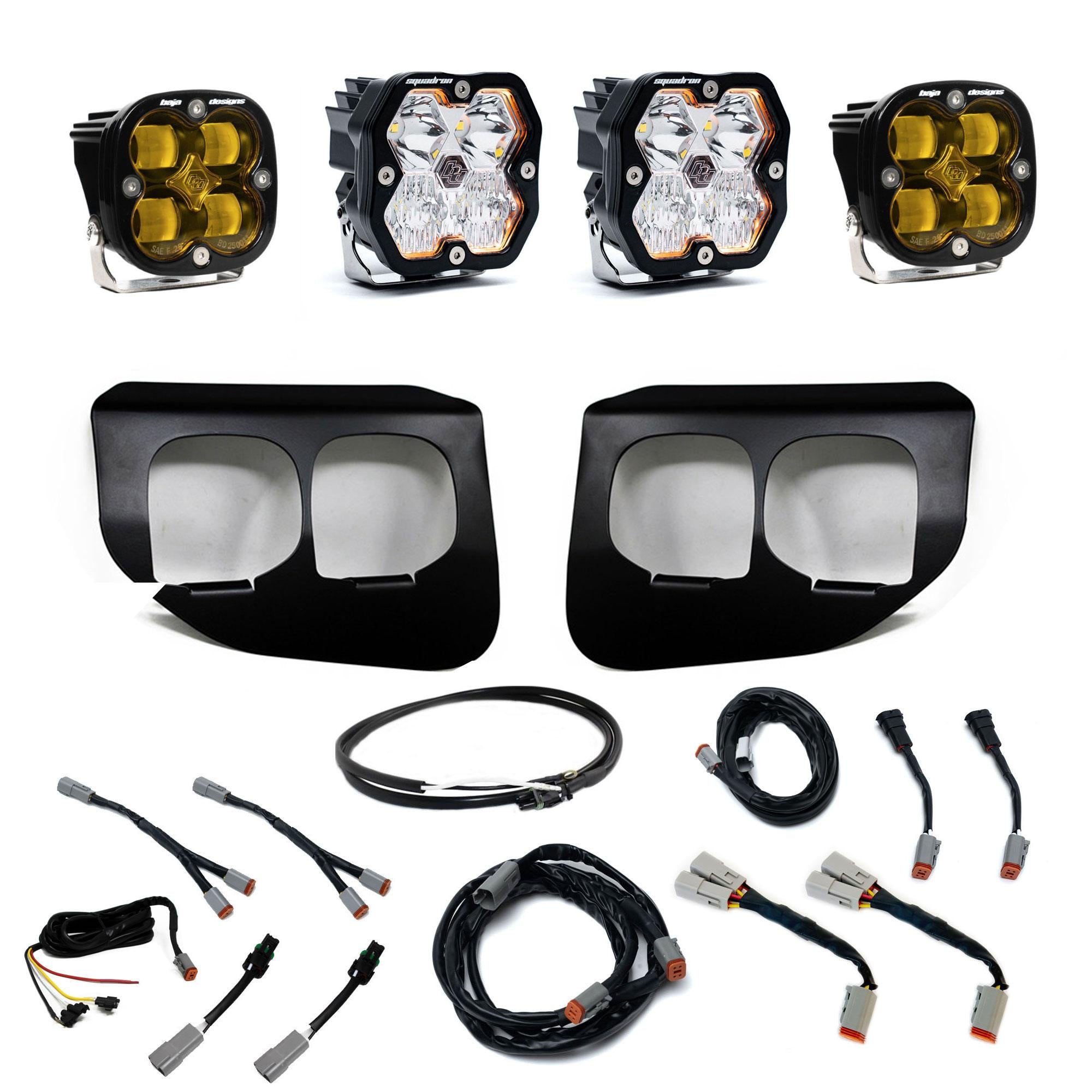 Squadron 2.0 Sport/Squadron Sae Dual Fog Pocket Light Kit Ford 2020-22 F-250/350 Super Duty Baja Amber Upfitter Baja Designs