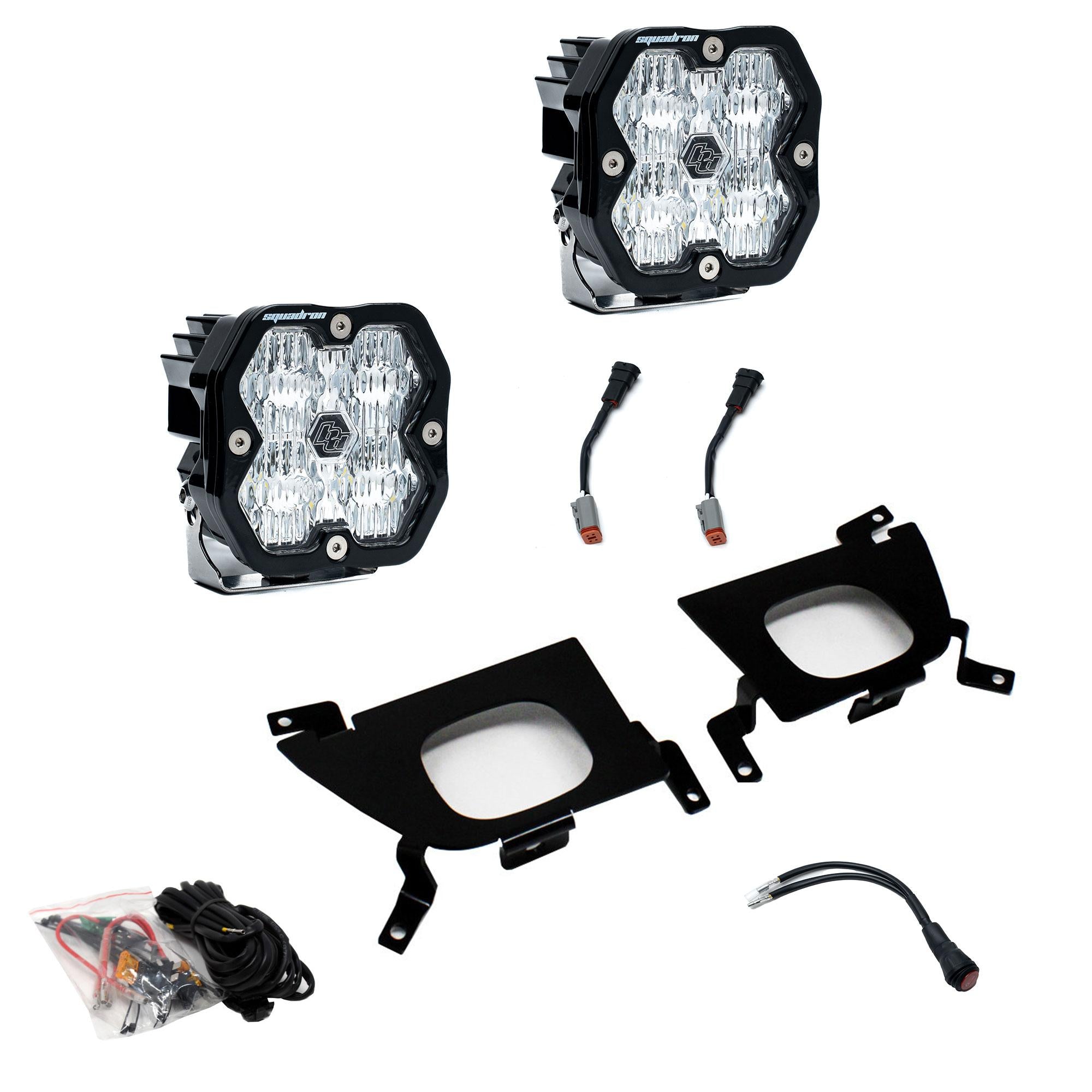 Squadron 2.0 Sport Fog Pocket Light Kit Chevy 2019-22 Silverado 1500 2020-22 2500HD/3500HD Clear Baja Designs