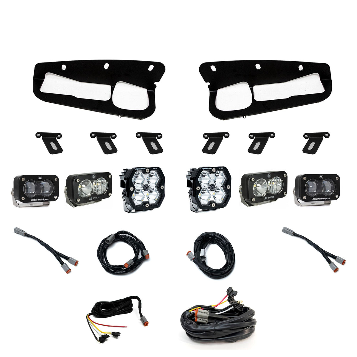 Squadron 2.0 Pro/S2 Pro/S2 Sae Pro Fog Pocket Light Kit Ford 2021-27 Bronco 2022-24 Bronco Raptor w/ Steel Bumper Clear Baja Designs