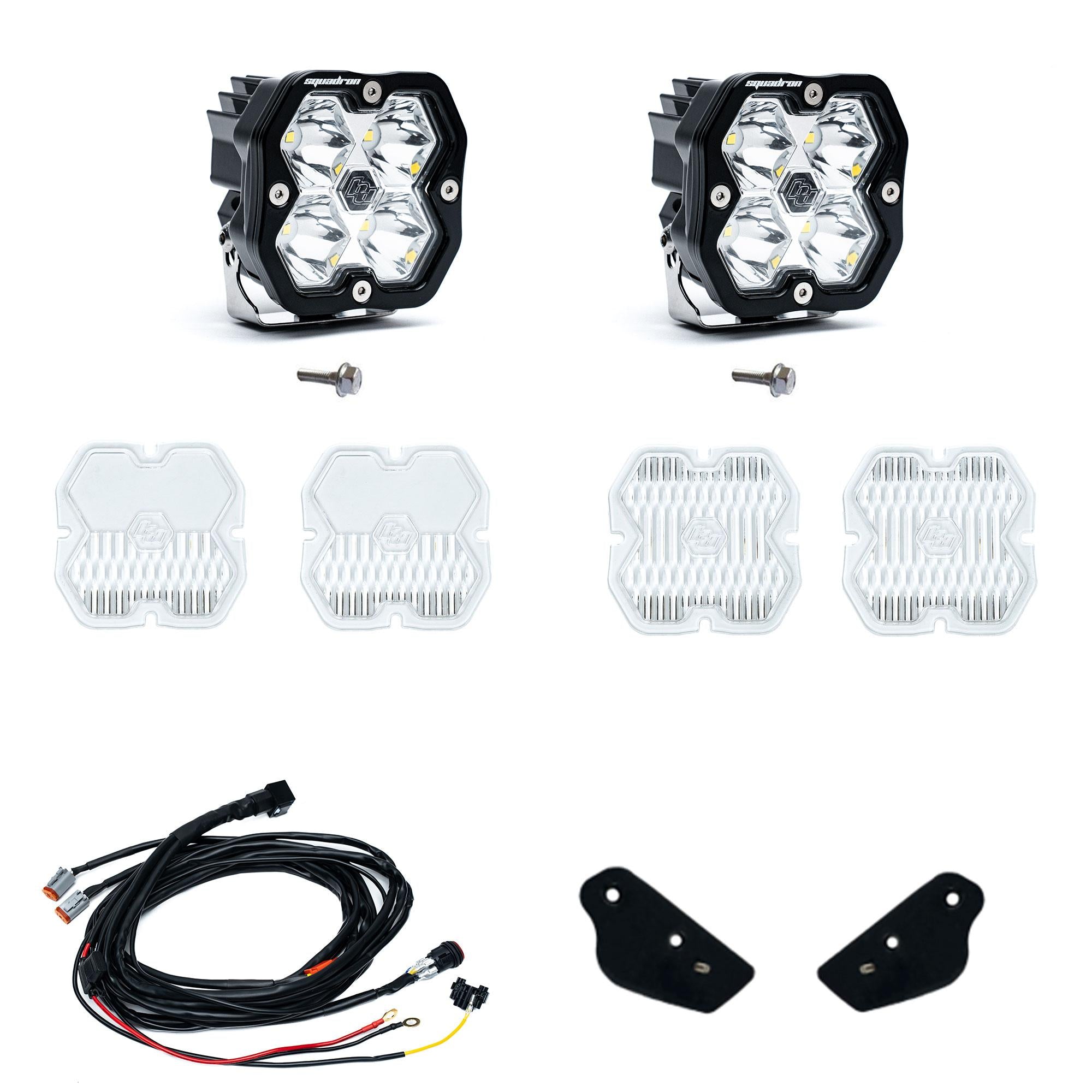 Squadron 2.0 Sport A-Pillar Light Kit Ford 2021-27 Bronco 2022-24 Bronco Raptor Toggle Baja Designs