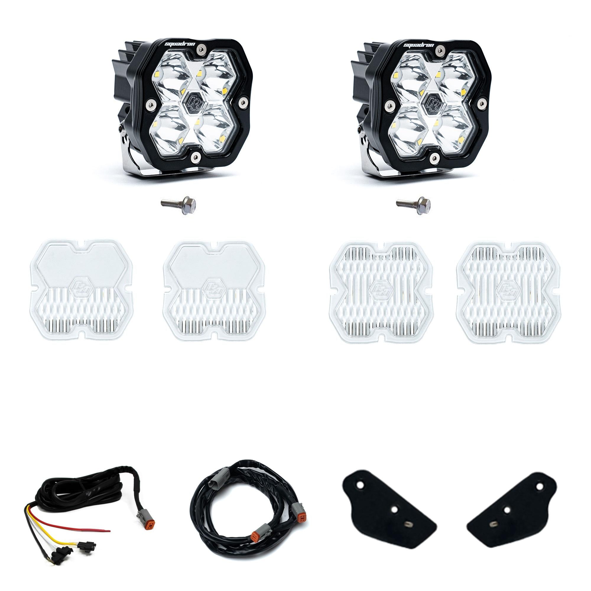 Squadron 2.0 Sport A-Pillar Light Kit Ford 2021-27 Bronco 2022-24 Bronco Raptor Upfitter Baja Designs