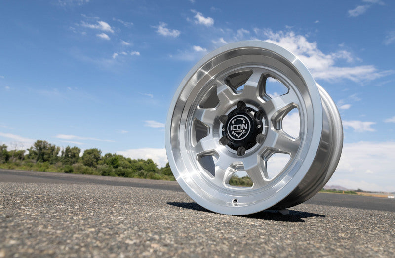 ICON Nuevo 17 X 8.5 6 X 5.5 0mm Offset 4.75in BS Silver Machined-LTW Motorsports