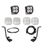 Squadron Sport A-Pillar Kit 21-23 F-150 (Spot; Clear; Upfitter Wiring) Baja Designs