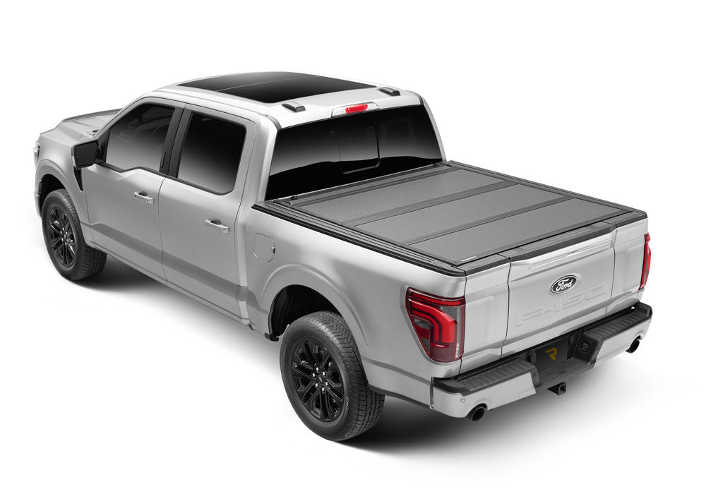 BAKFlip MX4 (GEN 3) Hard Folding Truck Bed Cover Matte Finish 2007-2021 Toyota Tundra with Deck Rail System without Trail Special Edition Storage Boxes BAK