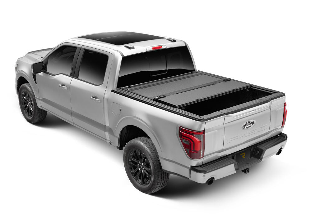 BAKFlip MX4 (GEN 3) Hard Folding Truck Bed Cover Matte Finish 2007-2021 Toyota Tundra with Deck Rail System without Trail Special Edition Storage Boxes BAK