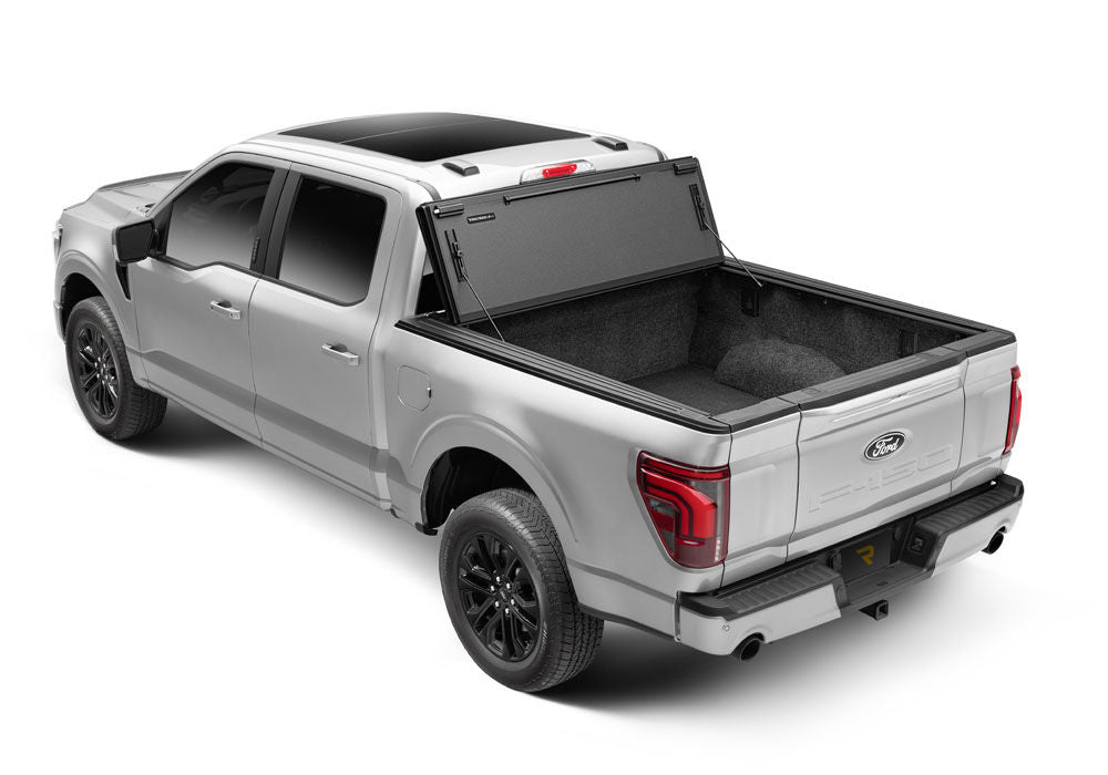 BAKFlip MX4 (GEN 3) Hard Folding Truck Bed Cover Matte Finish 2007-2021 Toyota Tundra with Deck Rail System without Trail Special Edition Storage Boxes BAK