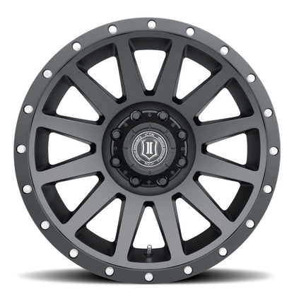 ICON Compression 20x10 8x180 -19mm Offset 4.75in BS 124.2mm Bore Satin Black Wheel-LTW Motorsports