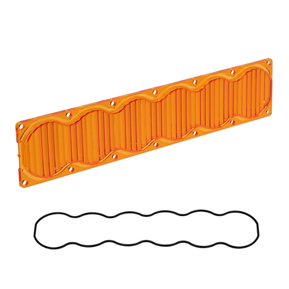 OnX6 Light Bar Lens Kit (10 Inch; Wide Cornering; Factory Amber) Baja Designs