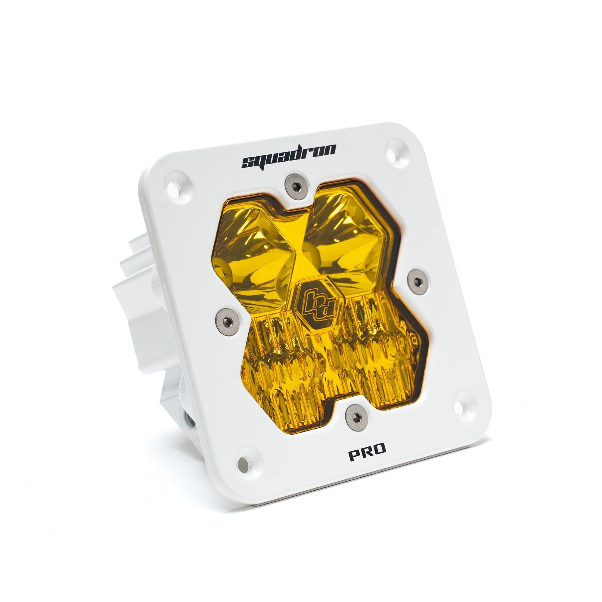 Squadron 2.0 Pro White Flush Mount LED Auxiliary Light Pod Universal Baja Amber Driving/Combo Baja Designs