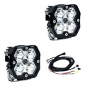 Squadron 2.0 Pro Black LED Auxiliary Light Pod Pair Universal Clear Spot Baja Designs