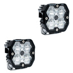 Squadron 2.0 Pro Black LED Auxiliary Light Pod Pair (No Harness) Universal Clear Baja Designs
