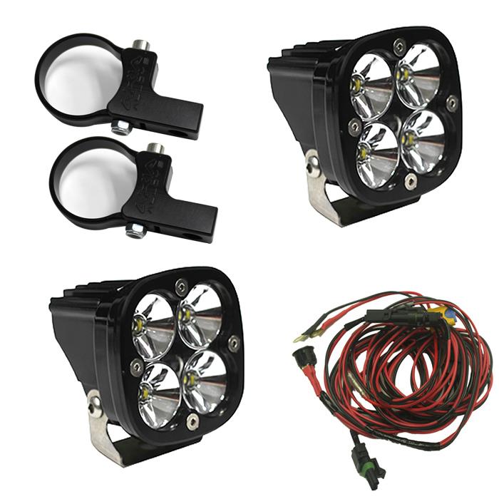 LED Light Pods Kit W/Horiz Mounts Harness Squadron Pro Baja Designs