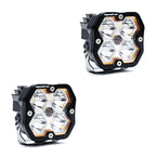 Squadron 2.0 Sport Black LED Auxiliary Light Pod Pair (No Harness) Universal Clear Baja Designs