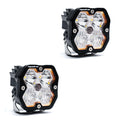 Squadron 2.0 Sport Black LED Auxiliary Light Pod Pair (No Harness) Universal Clear Driving/Combo Baja Designs