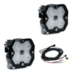 Squadron 2.0 Sport Black LED Auxiliary Light Pod Pair Universal Clear Baja Designs
