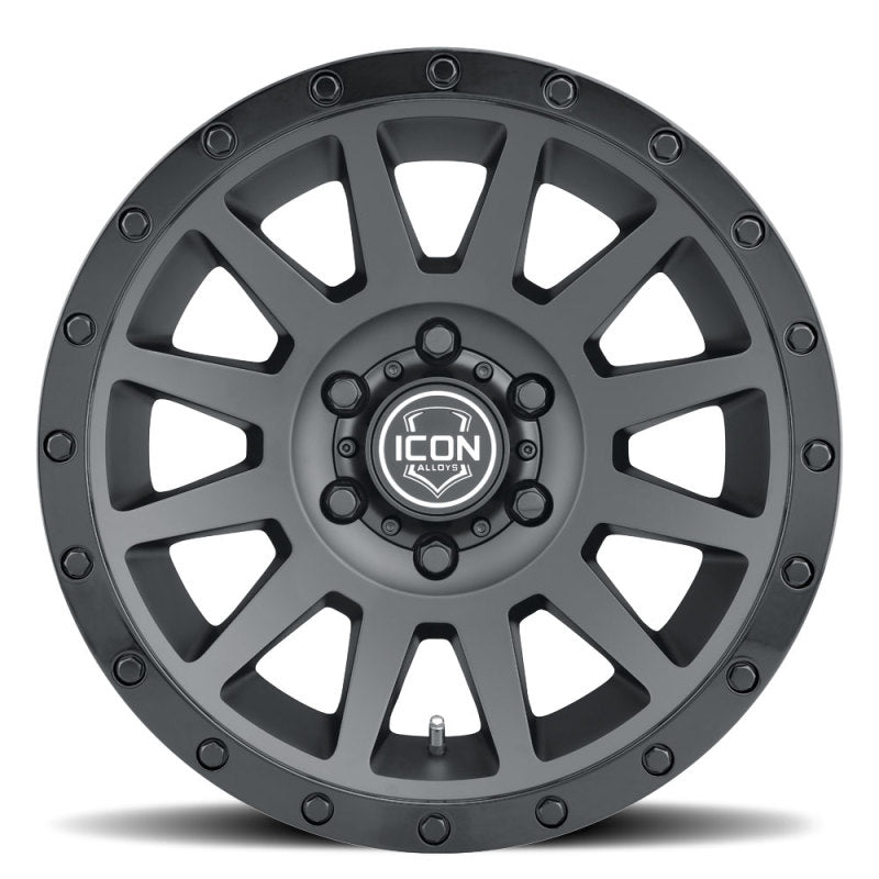 ICON Compression 17x8.5 6x5.5 25mm Offset 5.75in BS 95.1mm Bore Double Black Wheel-LTW Motorsports