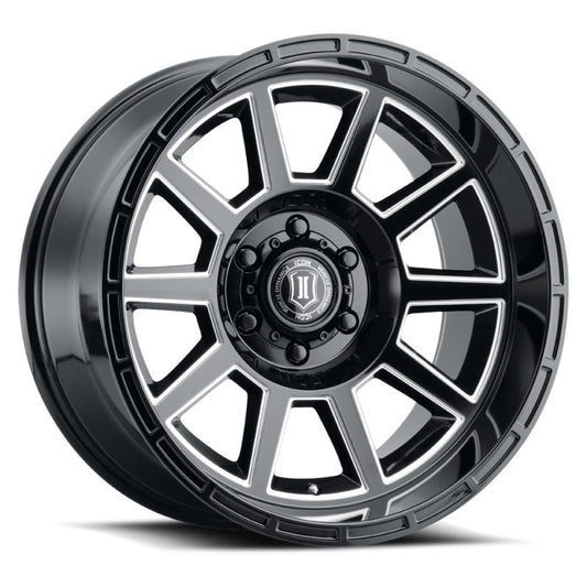ICON Recoil 20x10 6x135 -24mm Offset 4.5in BS Gloss Black Milled Spokes Wheel-LTW Motorsports