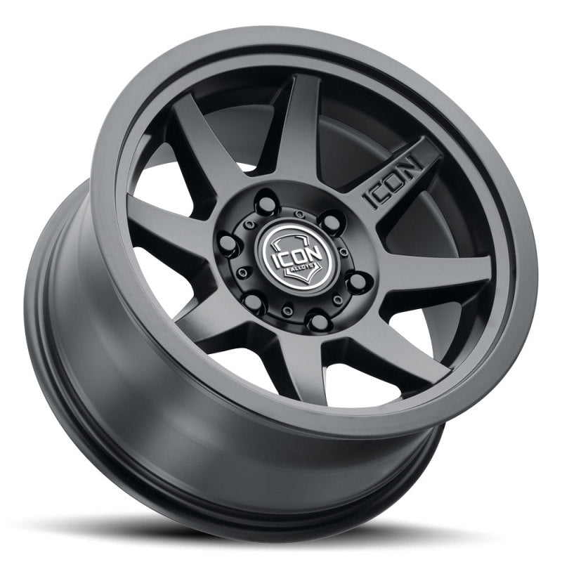 ICON Rebound 17x8.5 6x5.5 25mm Offset 5.75in BS 95.1mm Bore Satin Black Wheel-LTW Motorsports