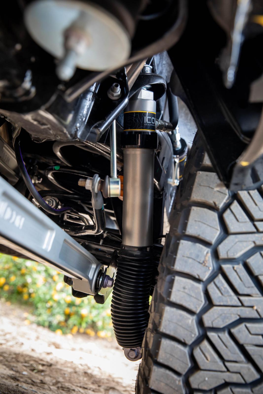 2024-2025 Toyota Tacoma 0-1 Inch Lift Rear V.S. 2.5 Aluminum Series Shock Absorbers Remote Reservoir Pair Icon Vehicle Dynamics