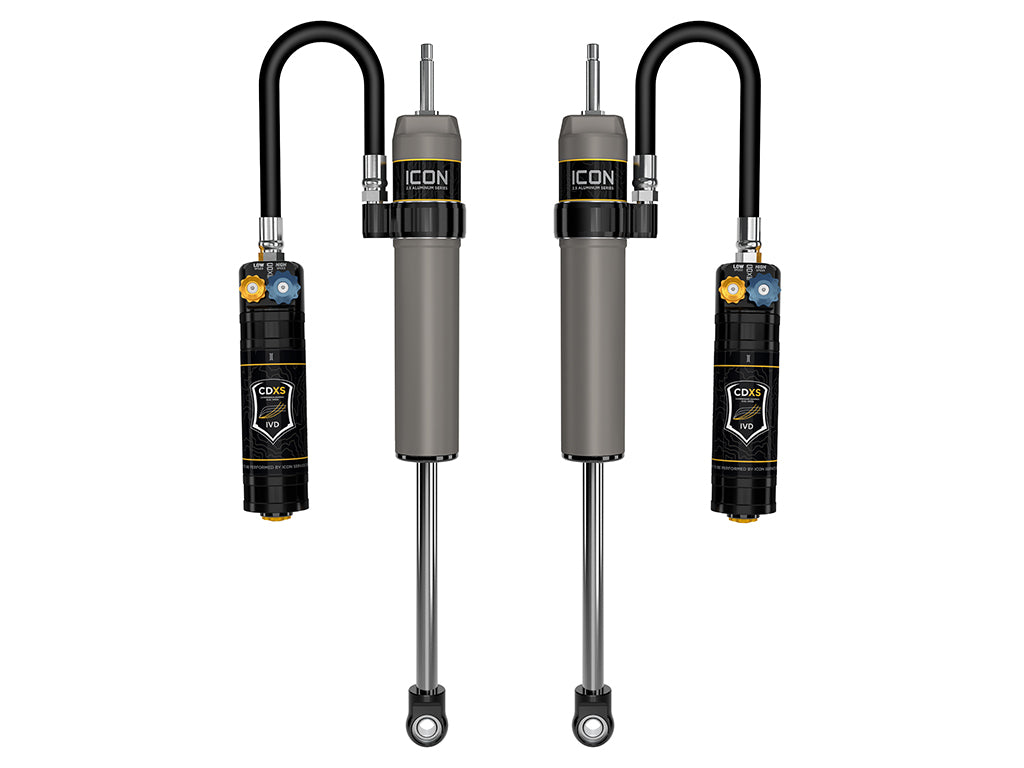 2024-2025 Toyota Tacoma 0-1 Inch Lift Rear V.S. 2.5 Aluminum Series Shock Absorbers Remote Reservoir W/ CDXS Pair Icon Vehicle Dynamics