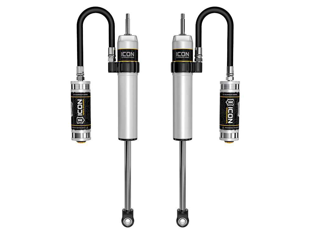 2007-2014 Toyota FJ Cruiser/2003-2024 Toyota 4Runner/2003-2023 Lexus GX 1-3 Inch Lift Rear V.S. 2.5 Aluminum Series Shocks Remote Reservoir Pair Icon Vehicle Dynamics