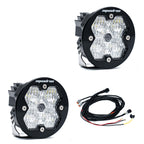 Squadron-R 2.0 Sport Black LED Auxiliary Light Pod Pair Universal Clear Baja Designs