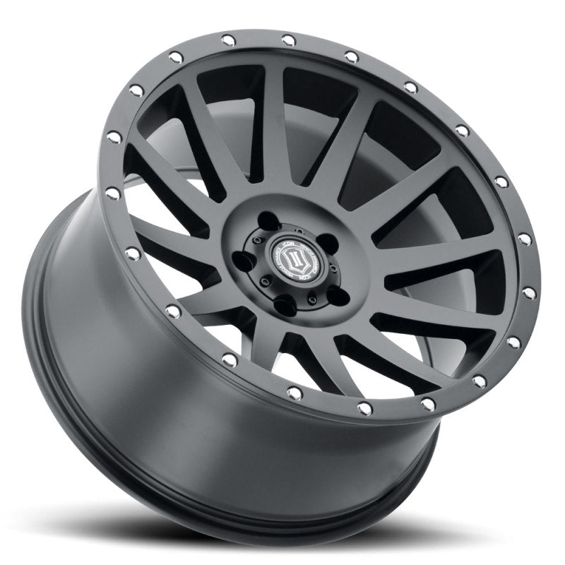 ICON Compression 20x10 5x5 -12mm Offset 5in BS 71.5mm Bore Satin Black Wheel-LTW Motorsports