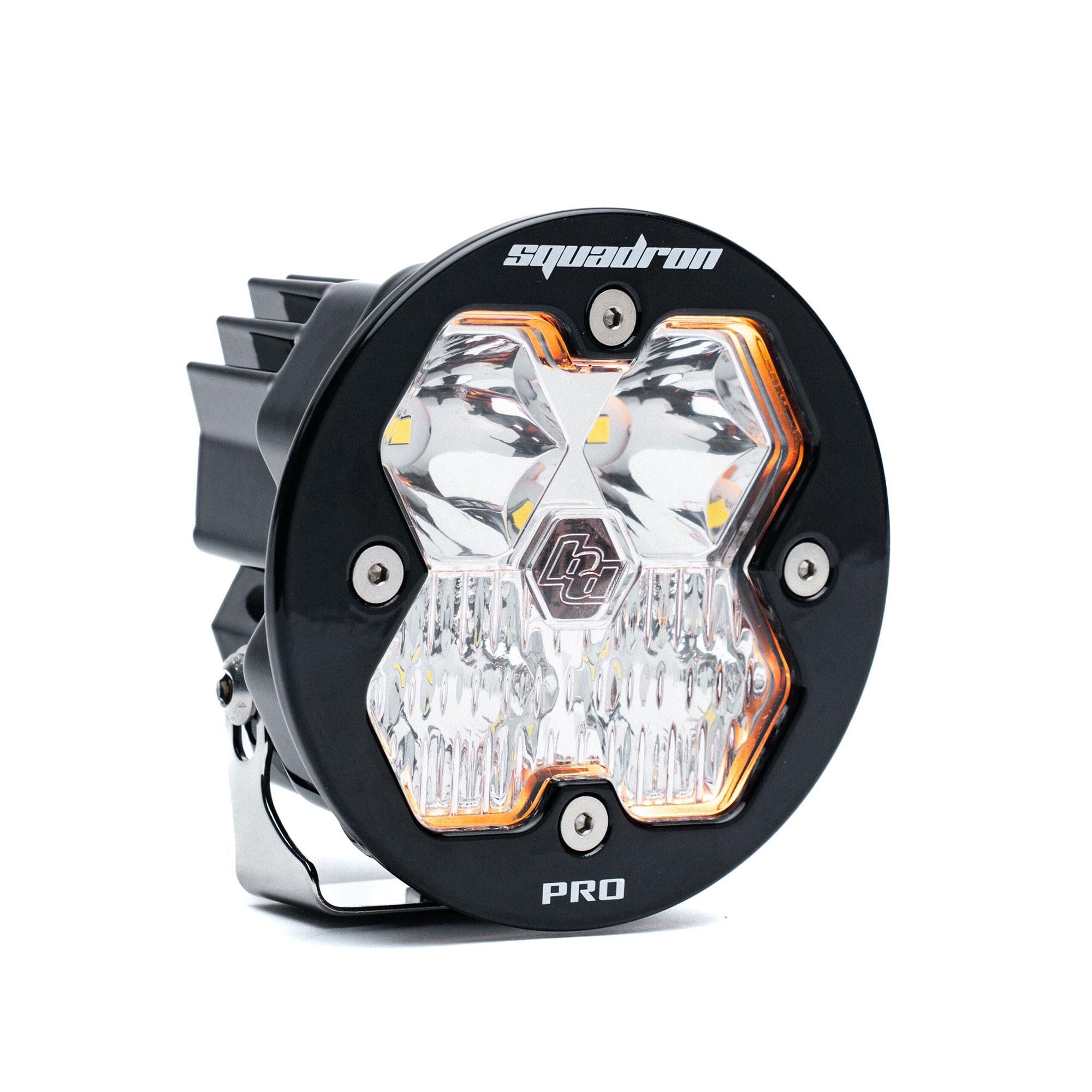 Squadron-R 2.0 Pro Black LED Auxiliary Light Pod Universal Clear Baja Designs