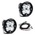 Squadron-R 2.0 Pro Black LED Auxiliary Light Pod Pair Universal Clear Baja Designs