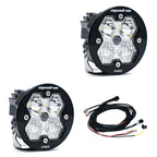 Squadron-R 2.0 Pro Black LED Auxiliary Light Pod Pair Universal Clear Baja Designs