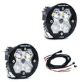 Squadron-R 2.0 Pro Black LED Auxiliary Light Pod Pair Universal Clear Driving/Combo Baja Designs