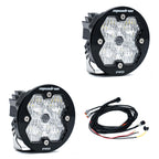 Squadron-R 2.0 Pro Black LED Auxiliary Light Pod Pair Universal Clear Baja Designs