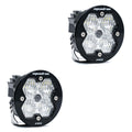 Squadron-R 2.0 Pro Black LED Auxiliary Light Pod Pair (No Harness) Universal Clear Wide Cornering Baja Designs