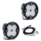 Squadron-R 2.0 Pro Black LED Auxiliary Light Pod Pair Universal Clear Baja Designs