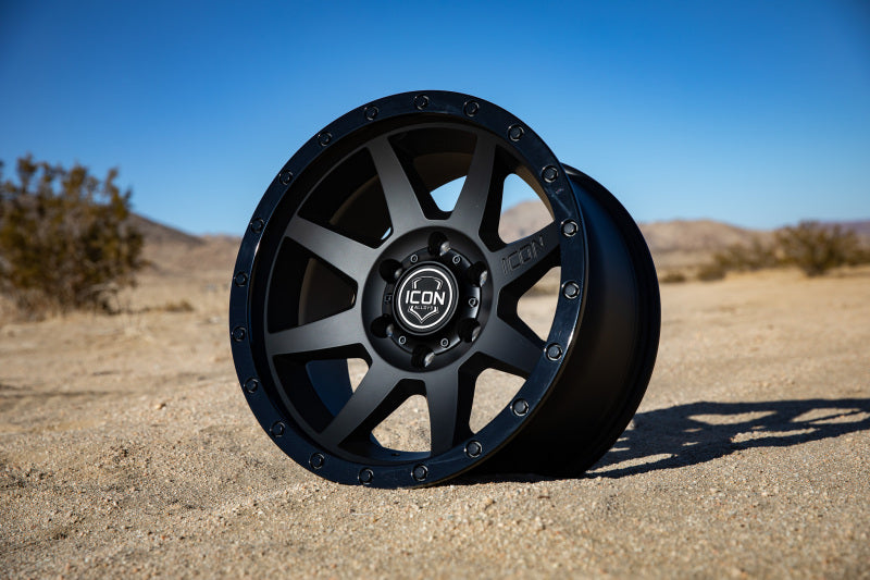 ICON Rebound 18x9 6x135 6mm Offset 5.25in BS 87.1mm Bore Double Black Wheel-LTW Motorsports
