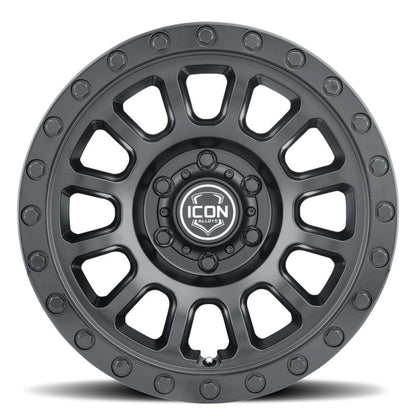 ICON Hulse 17 X 8.5 5 X 5 6mm Offset 4.5in BS Double Black-LTW Motorsports