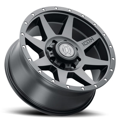 ICON Rebound 20x9 8x170 6mm Offset 5.25in BS Satin Black Wheel-LTW Motorsports