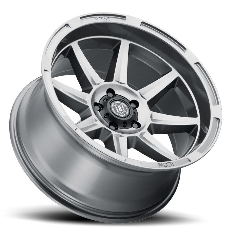 ICON Bandit 20x10 6x135 -24mm 4.5in BS 87.10mm Bore Gun Metal Wheel-LTW Motorsports