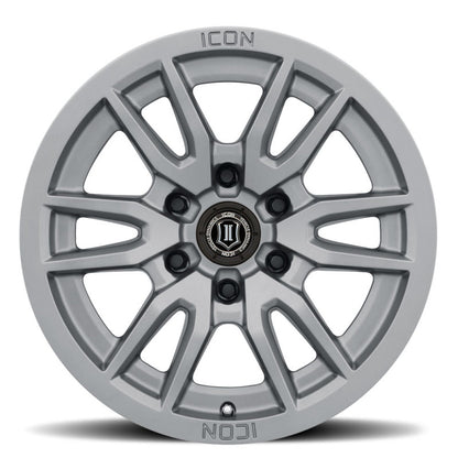 ICON Vector 6 17x8.5 6x135 6mm Offset 5in BS 87.1mm Bore Titanium Wheel-LTW Motorsports