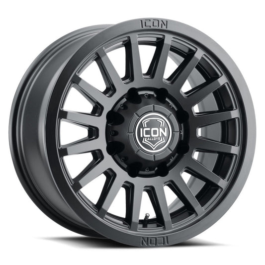 ICON Recon SLX 18x9 8x6.5 BP 12mm Offset 5.5in BS 121.4mm Hub Bore Satin Black Wheel-LTW Motorsports