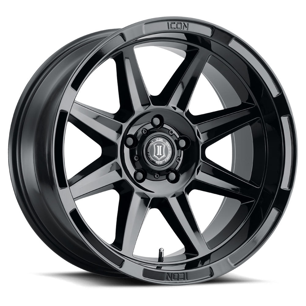 Bandit 20X10 / 5X5 / -24MM / 4.5 Inch Back Space Gloss Black, ICON Alloys