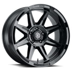 Bandit 20X10 / 6 X 5.5 / -24MM / 4.5 Inch Back Space Gloss Black, ICON Alloys
