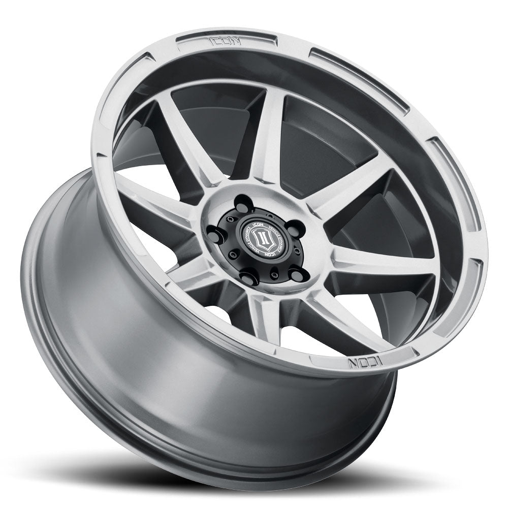 Bandit 20X10 / 6 X 5.5 / -24MM / 4.5 Inch Back Space Gun Metal, ICON Alloys