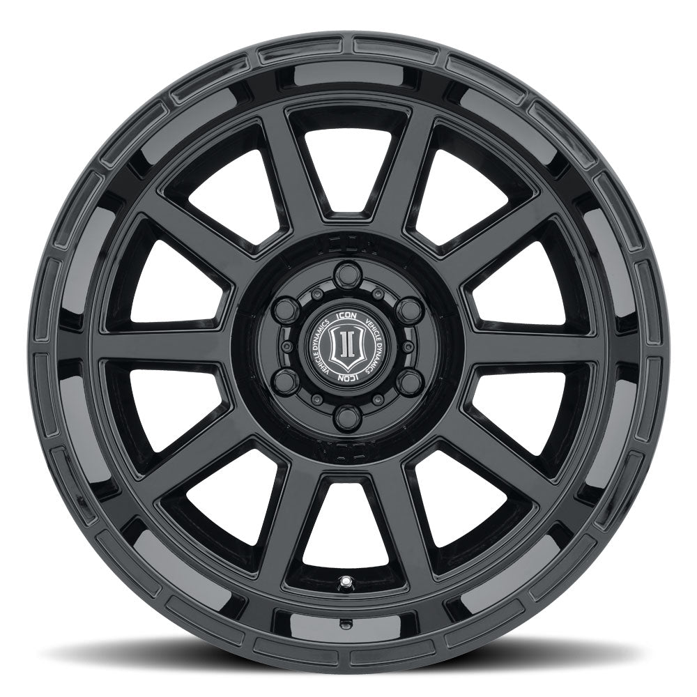 Recoil 20 X 10 Gloss Black, ICON Alloys