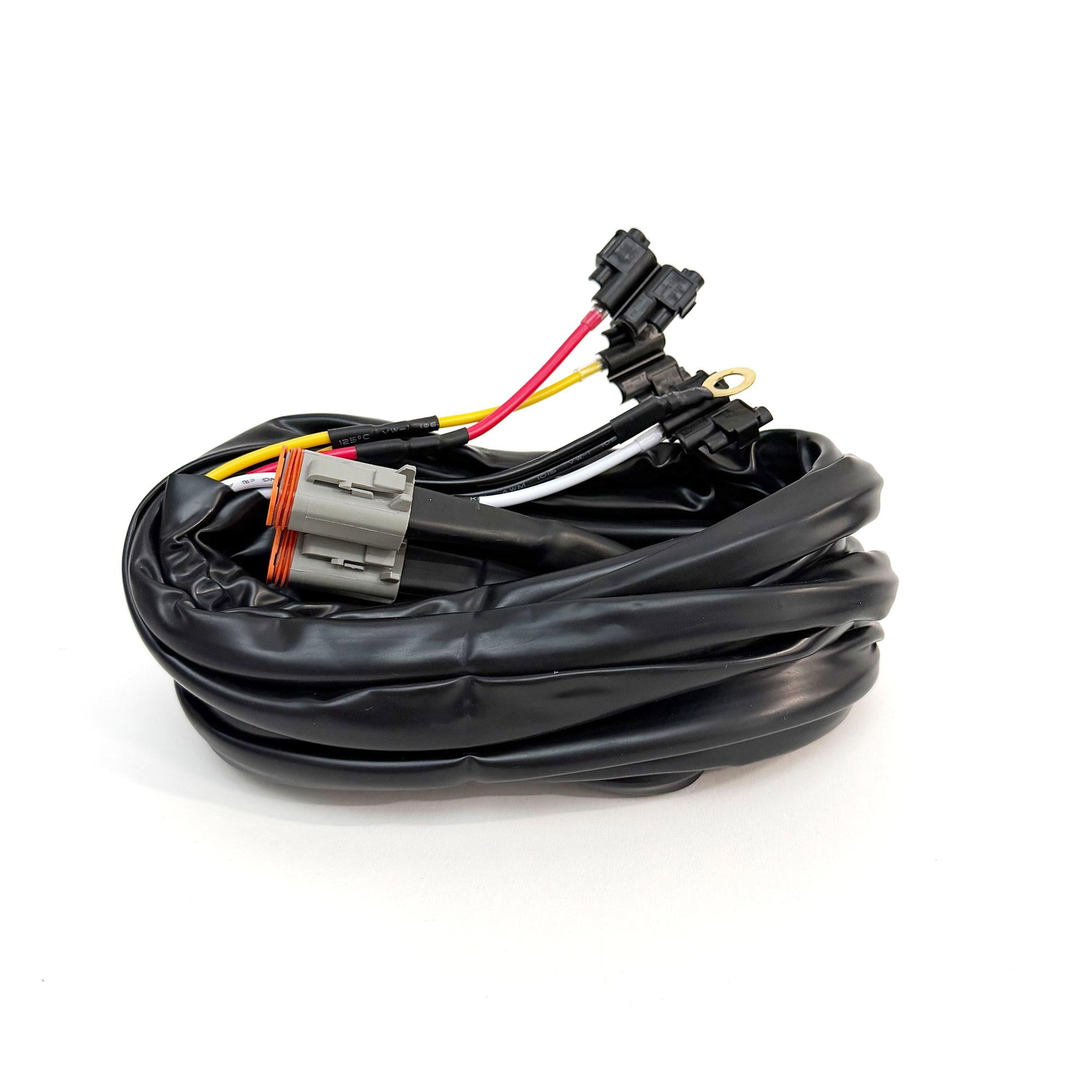Squadron 2.0 Dual 4-pin Deutsch w/Hi/Low/Backlight Upfitter Harness Universal Baja Designs